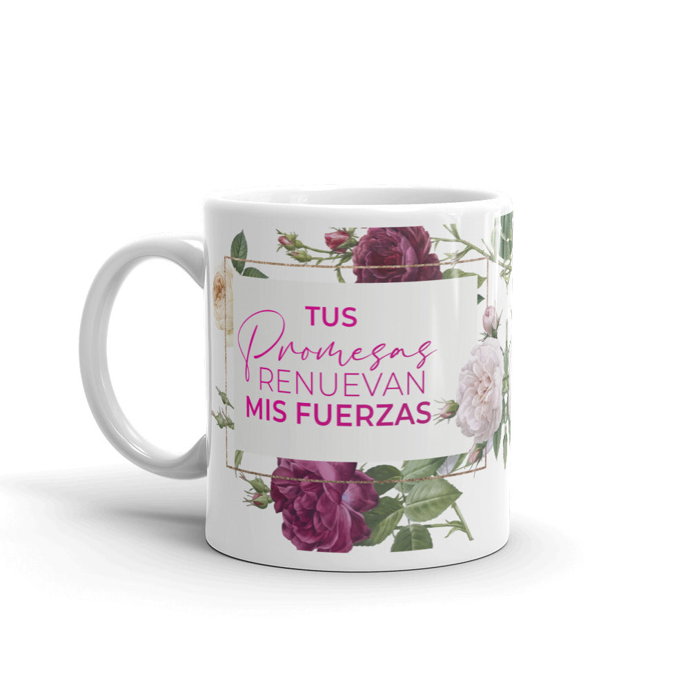 Taza blanca brillante