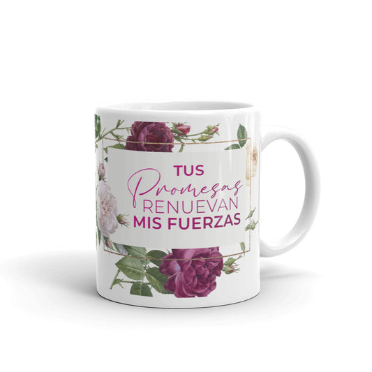 Taza blanca brillante